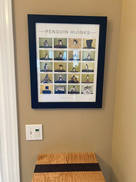 "Penguin Hijinks" Artwork, Poster, Framed & Unframed